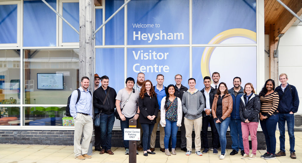 NFE partipants in front of the Heysham Visitor center