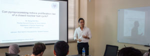 Dr. Woo presents his research at NSSPI