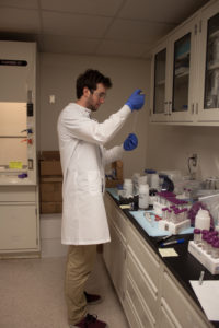 Wilcox in lab