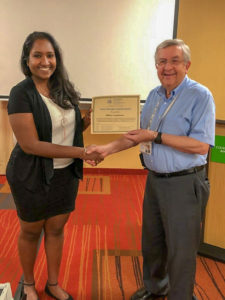 Sagadevan receives student award.