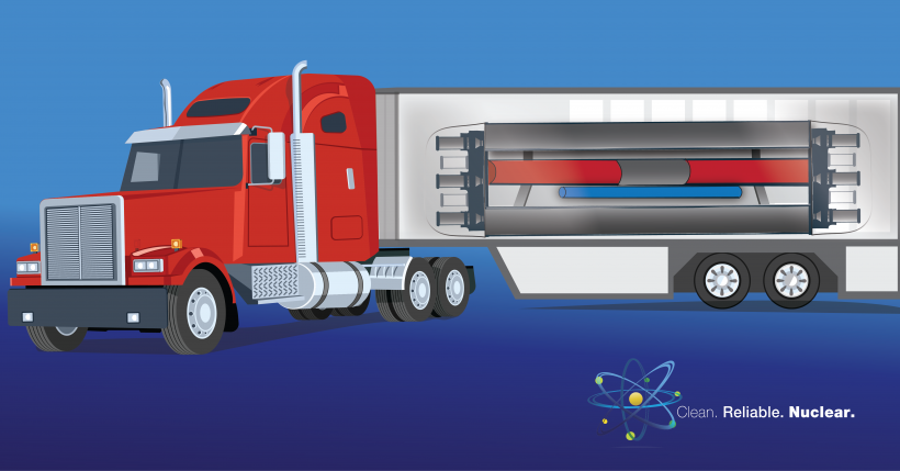 photo of a microreactor in a truck 